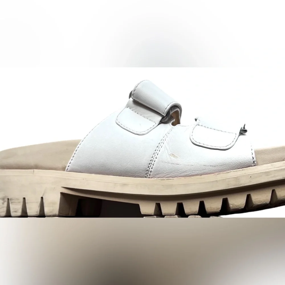 Sam Edelman Eliana Lug platform chunky slides platform white size 9 1/2 white